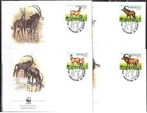 Ангола 1990, Антилопы WWF, 4 КПД Ангола 1990, Антилопы WWF, 4 КПД